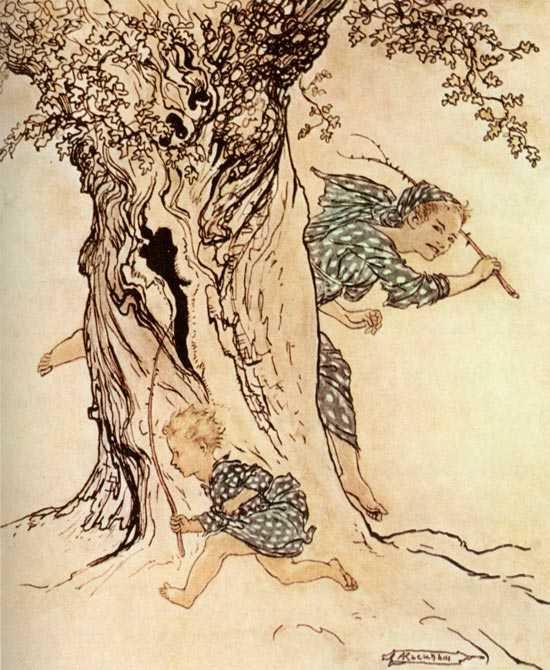 Order Paintings Reproductions How he strained and panted to catch on that pursuing person by Arthur Rackham | ArtsDot.com