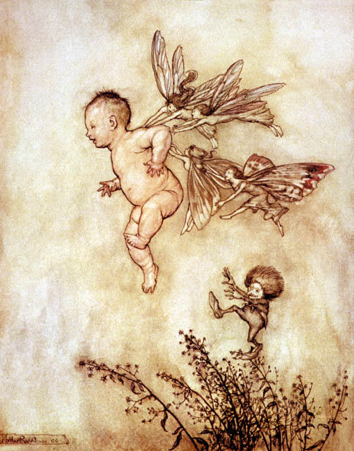 Buy Museum Art Reproductions The Fairies Teach Peter to Fly by Arthur Rackham | ArtsDot.com
