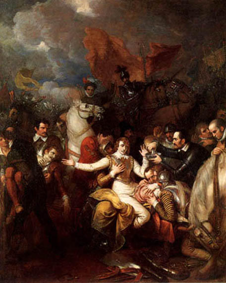 Buy Museum Art Reproductions The Fatal Wounding of Sir Philip Sidney by Benjamin West (1738-1820, United States) | ArtsDot.com