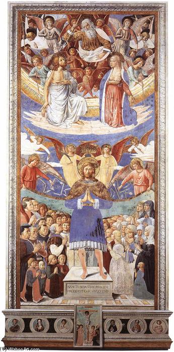 Order Oil Painting Replica St Sebastian Intercessor, 1464 by Benozzo Gozzoli (1420-1497, Italy) | ArtsDot.com
