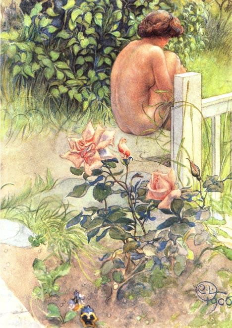 Buy Museum Art Reproductions Rose And Back by Carl Larsson (1853-1919, Sweden) | ArtsDot.com