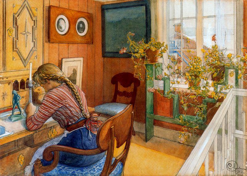 Order Artwork Replica The letter by Carl Larsson (1853-1919, Sweden) | ArtsDot.com