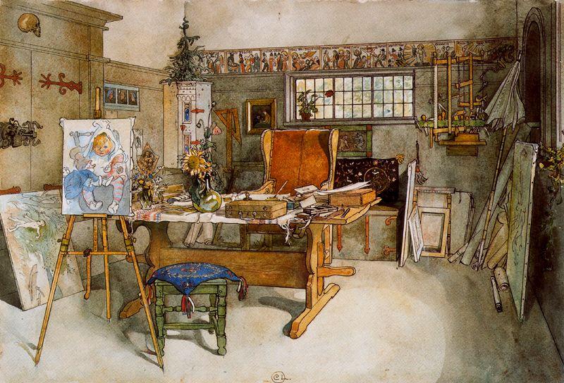 Order Oil Painting Replica The Studio by Carl Larsson (1853-1919, Sweden) | ArtsDot.com