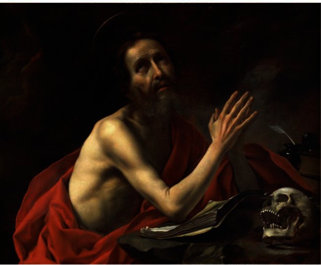 Order Art Reproductions Saint Jerome In Prayer by Carlo Dolci (1616-1686, Italy) | ArtsDot.com