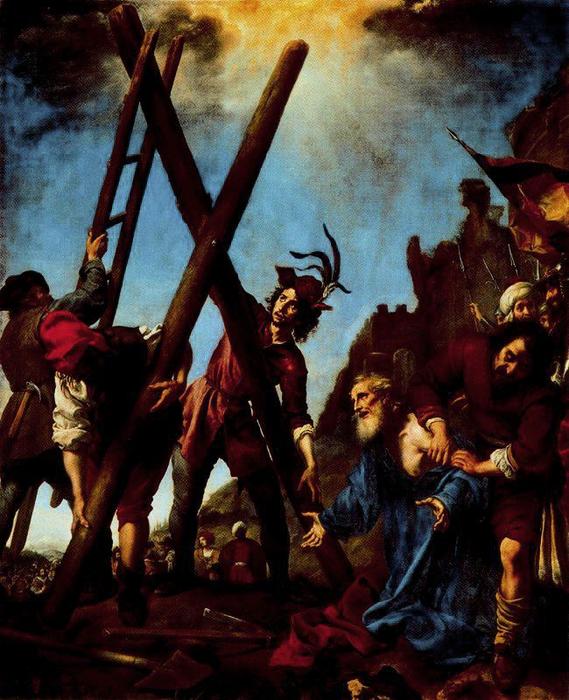 Order Oil Painting Replica St. Andrew kneeling before his cross by Carlo Dolci (1616-1686, Italy) | ArtsDot.com