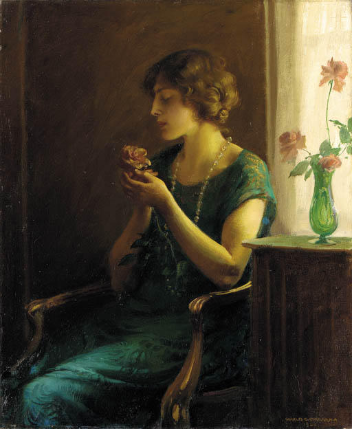 Buy Museum Art Reproductions The Full Blown Rose by Charles Courtney Curran (1861-1942, United States) | ArtsDot.com