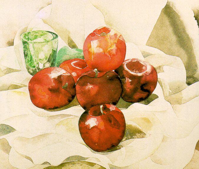 Buy Museum Art Reproductions Still Life with Apples and a Green Glass by Charles Demuth (1883-1935, United States) | ArtsDot.com