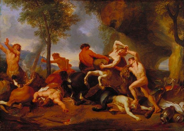 Order Oil Painting Replica Hercules Slaying the Centaurs by Charles Le Brun (1619-1690, France) | ArtsDot.com