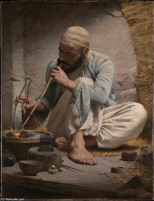 Order Artwork Replica The Arab Jeweler by Charles Sprague Pearce (1851-1914, United States) | ArtsDot.com