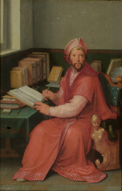 Order Art Reproductions A Scholar in his Study by Cornelis Cornelisz Van Haarlem (1562-1638, Netherlands) | ArtsDot.com
