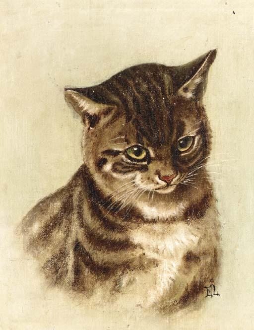 Order Oil Painting Replica Portrait of a Cat by Ernest Lawson (1873-1939, Canada) | ArtsDot.com