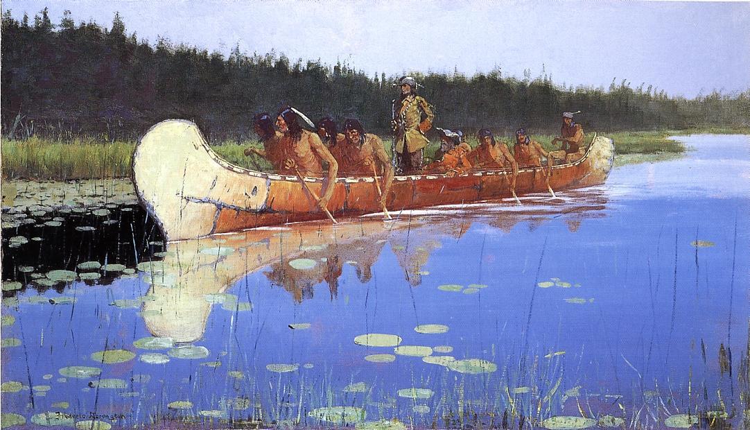 Order Oil Painting Replica Radisson and Groseilliers, 1905 by Frederic Remington (1861-1909, United States) | ArtsDot.com