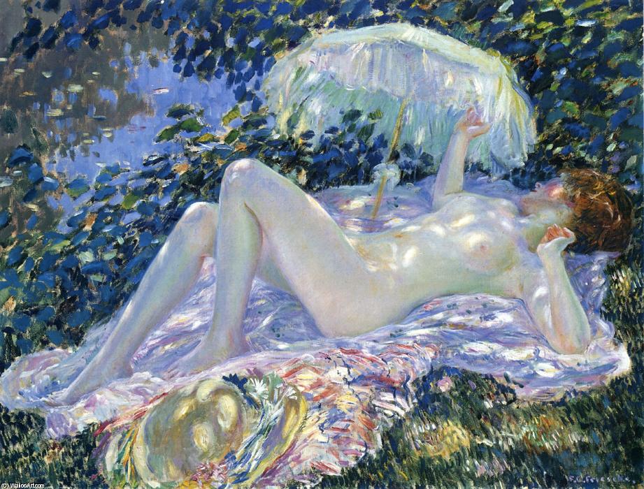 Order Oil Painting Replica Venus In The Sunlight by Frederick Carl Frieseke (1874-1939, United States) | ArtsDot.com