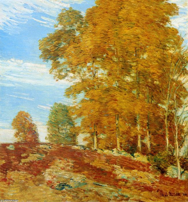 Order Art Reproductions Autumn Hilltop, New England by Frederick Childe Hassam (1859-1935, United States) | ArtsDot.com