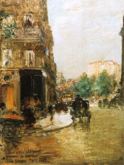 Order Art Reproductions Paris Street Scene, 1889 by Frederick Childe Hassam (1859-1935, United States) | ArtsDot.com