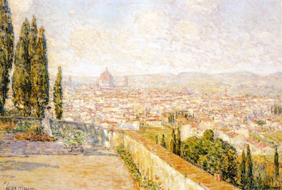 Order Artwork Replica View of Florence from San Miniato by Frederick Childe Hassam (1859-1935, United States) | ArtsDot.com