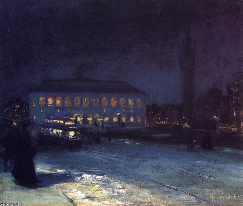 Order Oil Painting Replica Copley Square, 1904 by George Benjamin Luks (1867-1933, United States) | ArtsDot.com