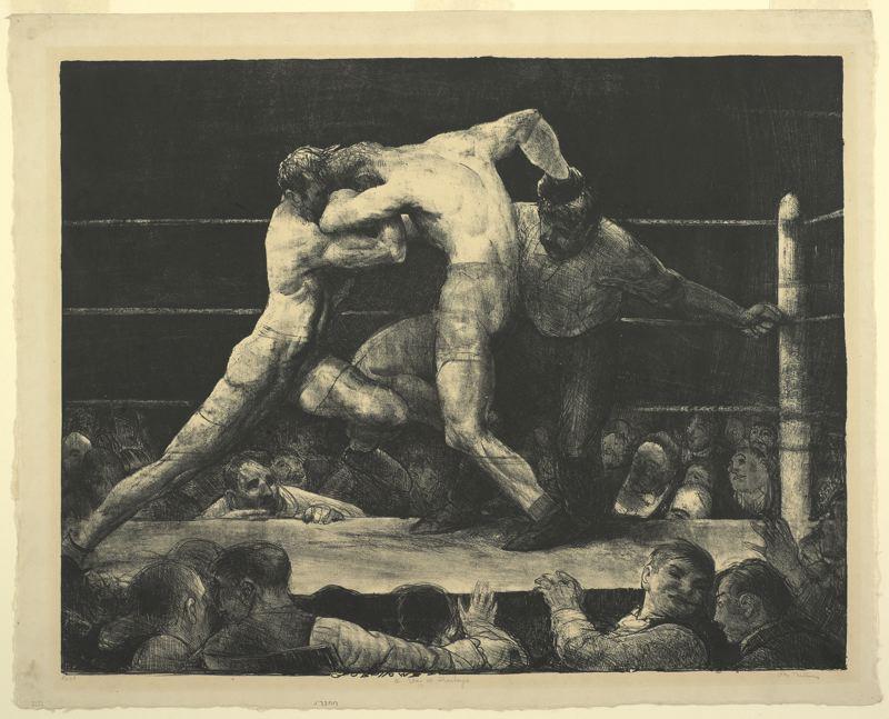 Order Oil Painting Replica A Stag at Sharkey`s by George Wesley Bellows (1882-1925, United States) | ArtsDot.com