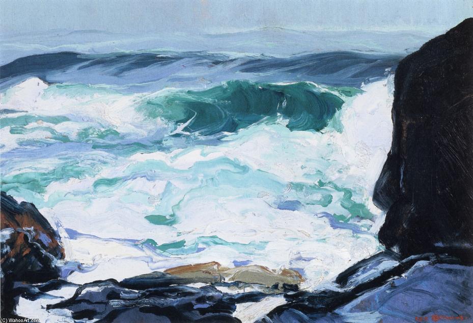 Order Paintings Reproductions Tide Ledge, 1913 by George Wesley Bellows (1882-1925, United States) | ArtsDot.com
