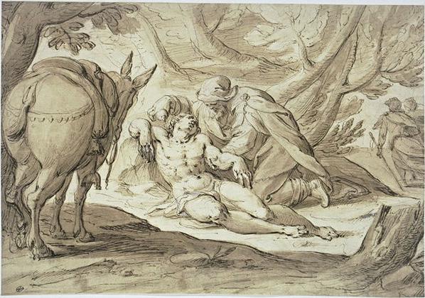 Order Paintings Reproductions The Good Samaritan by Hans Von Aachen (1552-1615, Germany) | ArtsDot.com