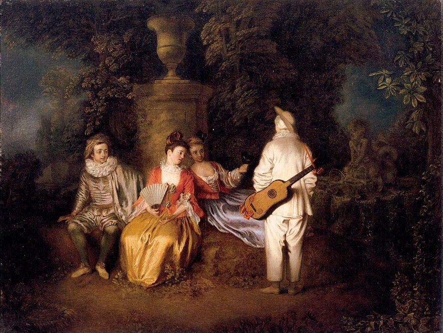 Order Oil Painting Replica Party of Four, 1713 by Jean Antoine Watteau (1684-1721, France) | ArtsDot.com