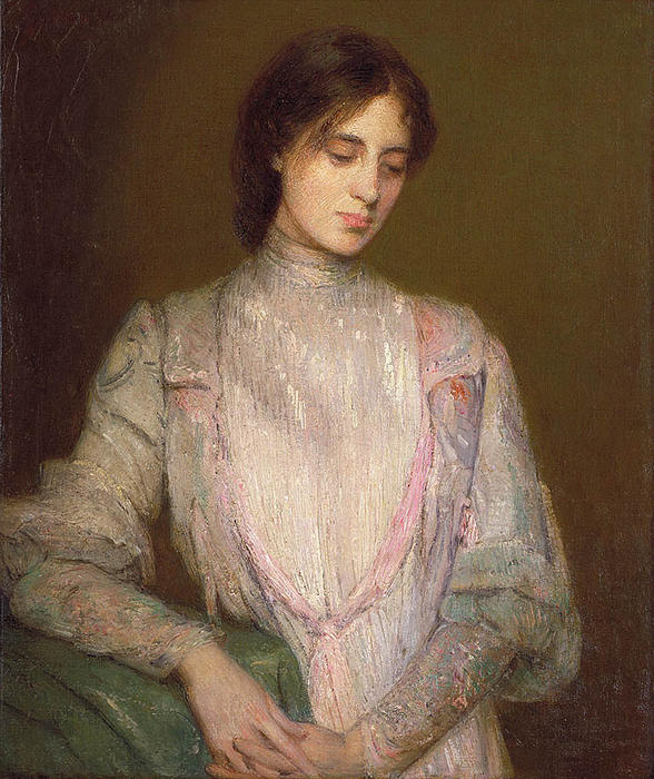 Buy Museum Art Reproductions A Gentlewoman by Julian Alden Weir (1852-1919, United States) | ArtsDot.com