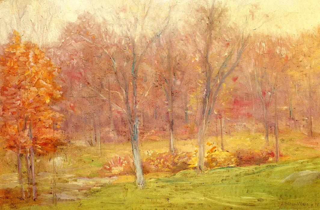 Order Art Reproductions Autumn Rain, 1890 by Julian Alden Weir (1852-1919, United States) | ArtsDot.com