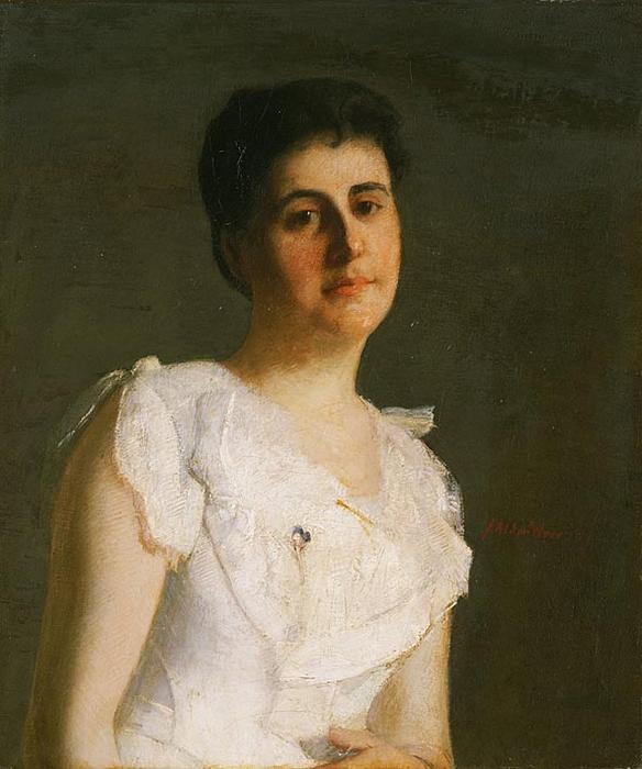 Order Oil Painting Replica Miss Edith Potter by Julian Alden Weir (1852-1919, United States) | ArtsDot.com