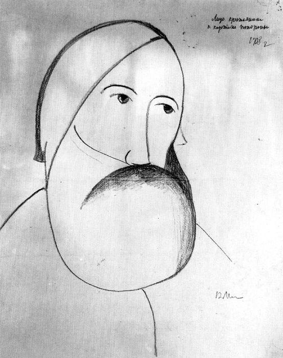 Order Art Reproductions Face of a Peasant by Kazimir Severinovich Malevich (1878-1935, Ukraine) | ArtsDot.com