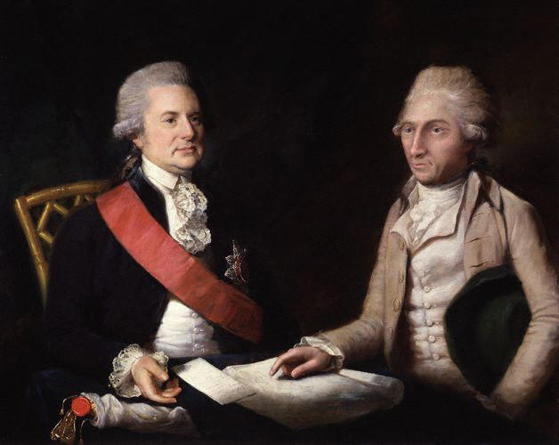 Order Oil Painting Replica George Macartney, 1st Earl Macartney; Sir George Leonard Staunton, 1st Bt by Lemuel Francis Abbott (1760-1802, United Kingdom) | ArtsDot.com