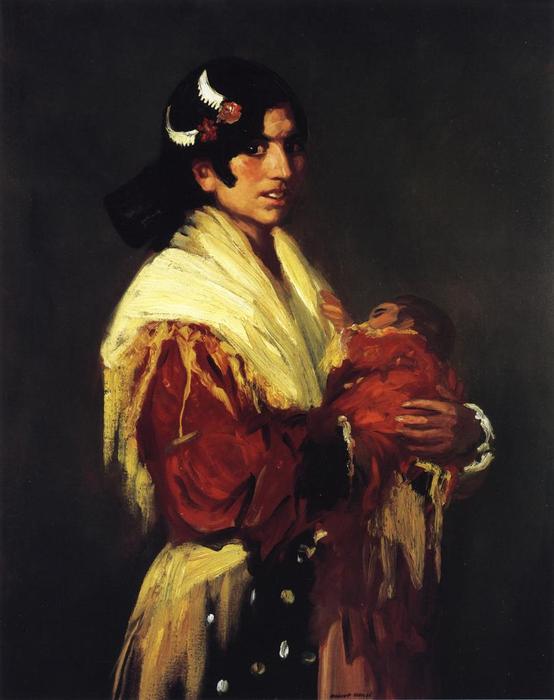 Order Art Reproductions Gypsy Mother (Maria y Consuelo), 1906 by Robert Henri (1865-1929, United States) | ArtsDot.com