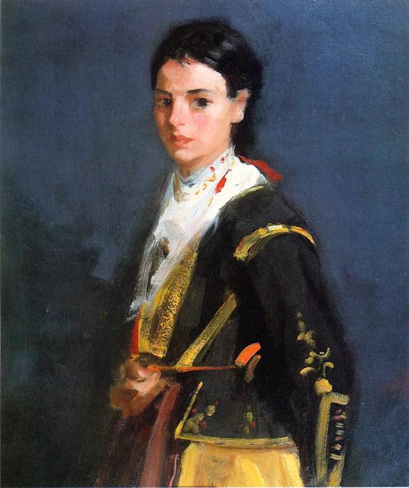 Order Paintings Reproductions Segovia Girl, Half-Length, 1912 by Robert Henri (1865-1929, United States) | ArtsDot.com