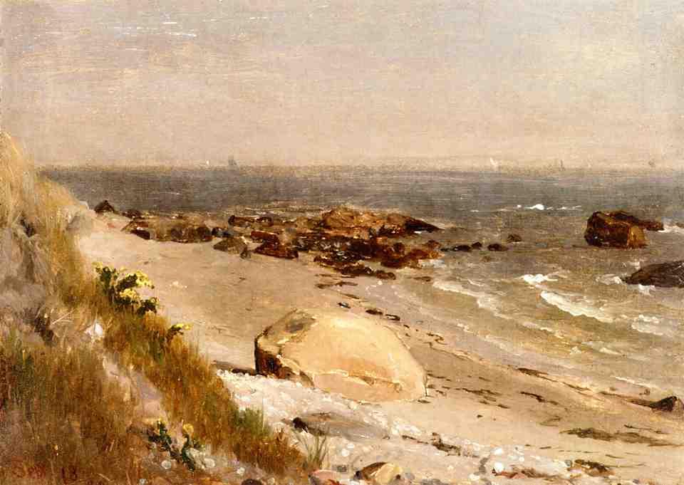 Order Art Reproductions Beach Scene, Narragansett Bay by Thomas Worthington Whittredge (1820-1910, United States) | ArtsDot.com