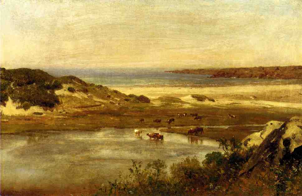 Order Oil Painting Replica By The Sea, Newport, Rhode Island by Thomas Worthington Whittredge (1820-1910, United States) | ArtsDot.com