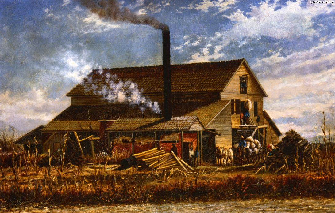Order Art Reproductions Cotton Gin, Adams County, Mississippi, 1883 by William Aiken Walker (1839-1921, United States) | ArtsDot.com