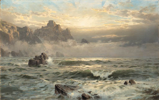 Order Oil Painting Replica Morning`s Mist, Guernsey by William Trost Richards (1833-1905, United States) | ArtsDot.com