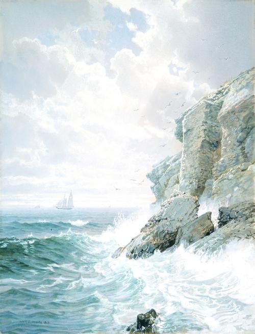 Buy Museum Art Reproductions Purgatory Cliff by William Trost Richards (1833-1905, United States) | ArtsDot.com