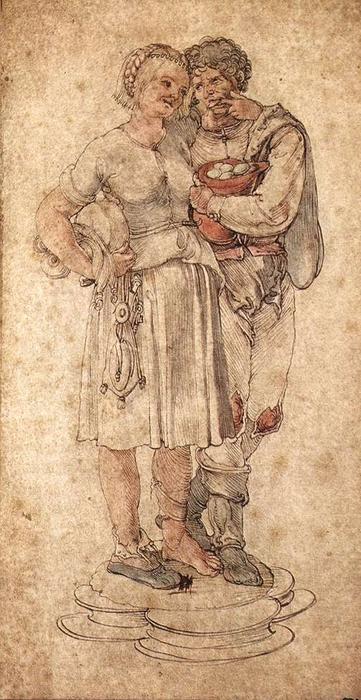 Buy Museum Art Reproductions Amorous Peasants by Albrecht Durer (1471-1528, Italy) | ArtsDot.com