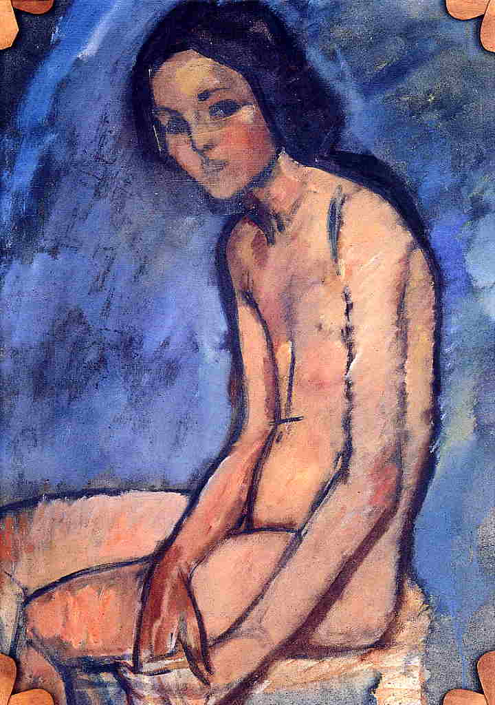 Buy Museum Art Reproductions Seated Nude, 1908 by Amedeo Modigliani | ArtsDot.com