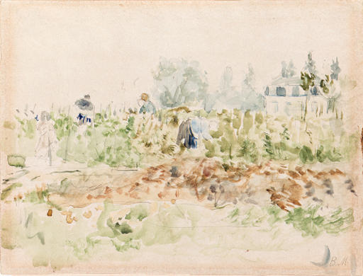 Order Oil Painting Replica Dans les vignes (Bougival) by Berthe Morisot (1841-1895, France) | ArtsDot.com