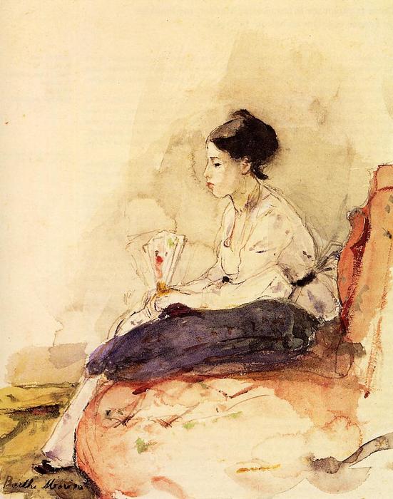Order Paintings Reproductions On the Sofa, 1871 by Berthe Morisot (1841-1895, France) | ArtsDot.com