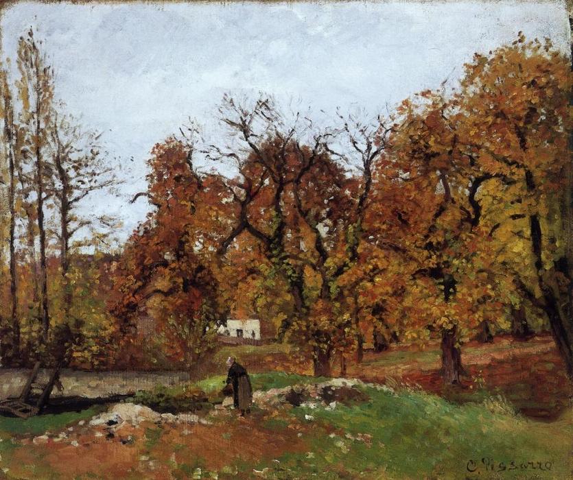 Order Paintings Reproductions Autumn Landscape, near Pontoise (aka Autumn Landscape, near Louveciennes) by Camille Pissarro (1830-1903, United States) | ArtsDot.com