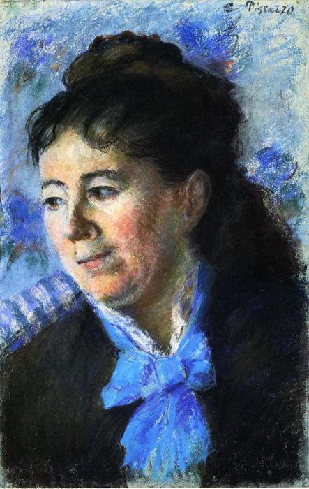 Order Oil Painting Replica Portrait of Madame Felicie Vellay Estruc, 1874 by Camille Pissarro (1830-1903, United States) | ArtsDot.com