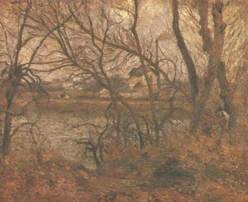 Order Oil Painting Replica The Climbing Path, l`Hermitage, 1877 by Camille Pissarro (1830-1903, United States) | ArtsDot.com