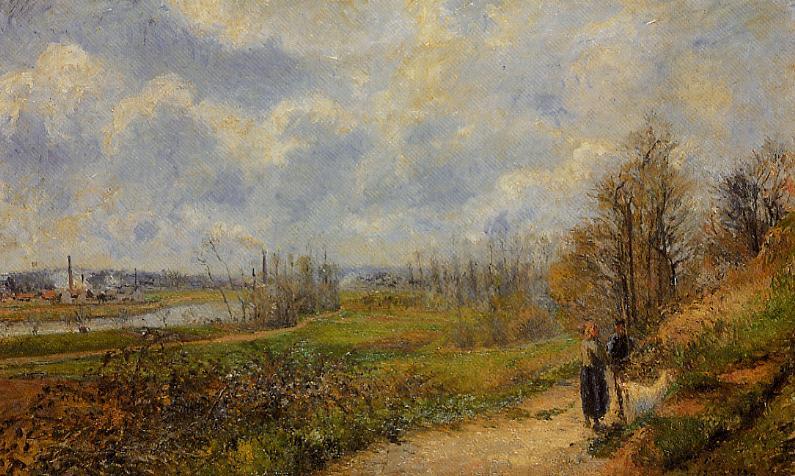 Order Oil Painting Replica The Pathway at Le Chou, Pontoise, 1878 by Camille Pissarro (1830-1903, United States) | ArtsDot.com