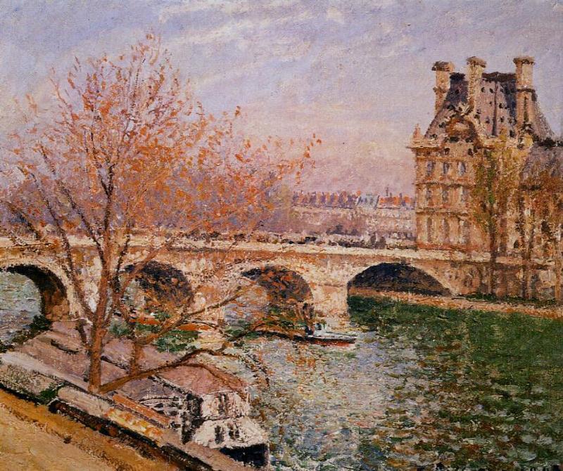 Buy Museum Art Reproductions The Pont Royal and the Pavillion de Flore, 1903 by Camille Pissarro (1830-1903, United States) | ArtsDot.com
