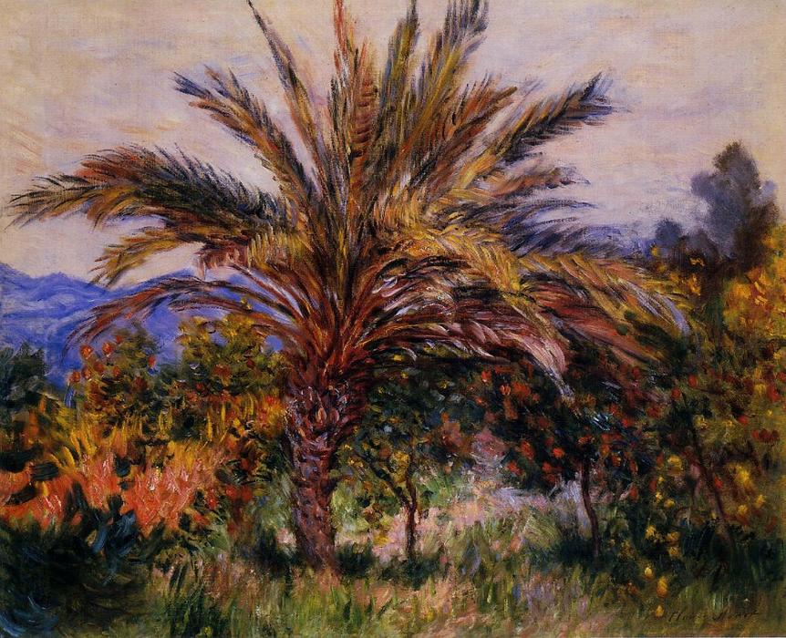 Order Art Reproductions A Palm Tree at Bordighera by Claude Monet (1840-1926, France) | ArtsDot.com