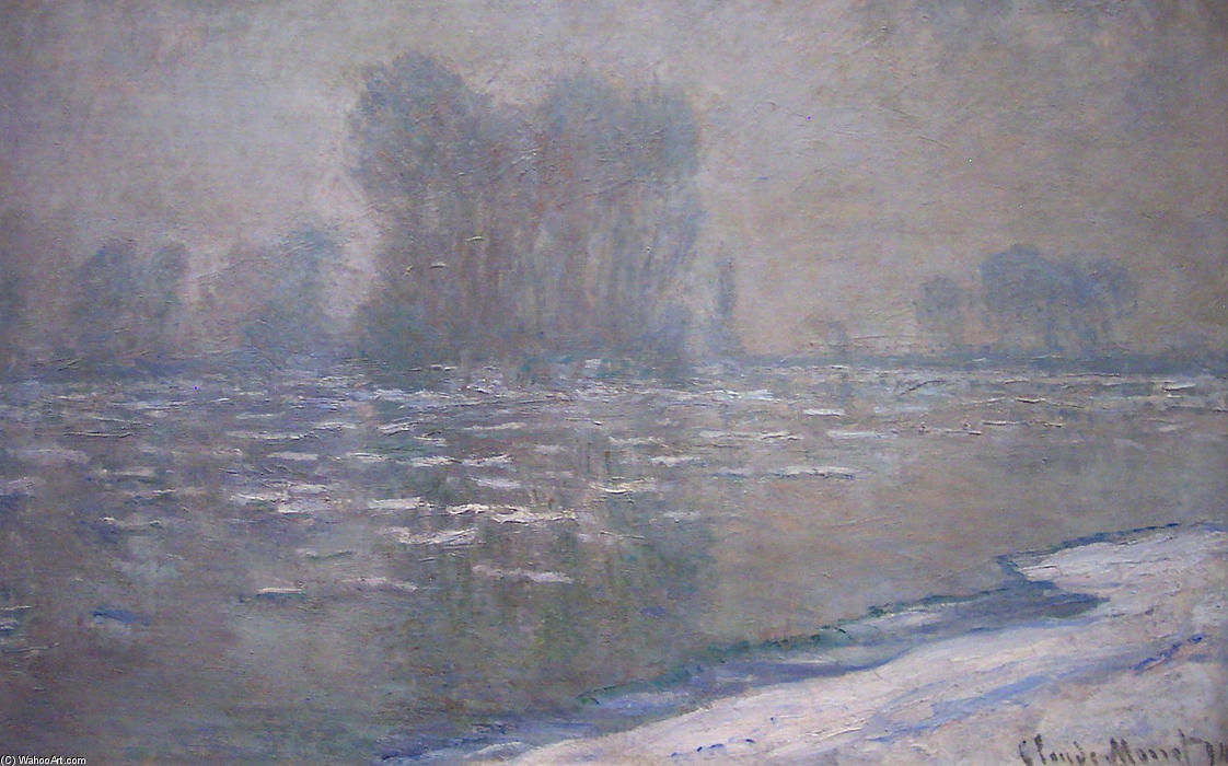 Buy Museum Art Reproductions Ice Floes, Misty Morning, 1894 by Claude Monet (1840-1926, France) | ArtsDot.com
