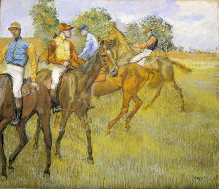 Buy Museum Art Reproductions Before the Race 6 by Edgar Degas (1834-1917, France) | ArtsDot.com