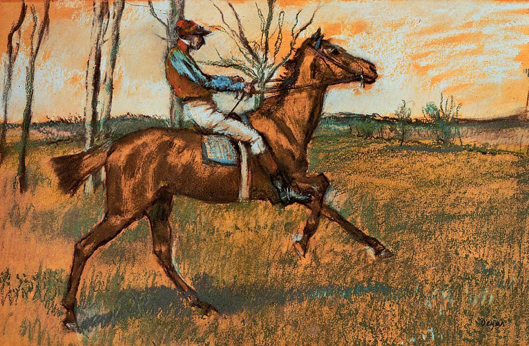 Order Art Reproductions The Jockey, 1887 by Edgar Degas (1834-1917, France) | ArtsDot.com